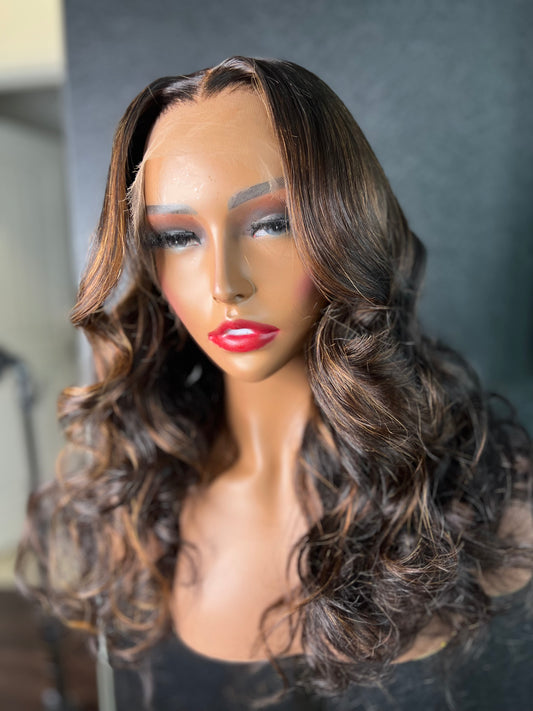 Mocha Glue-less HD Virgin Lace Frontal Wig